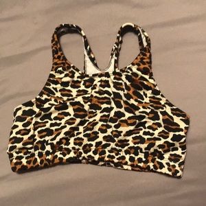 Cheetah print sports bra
